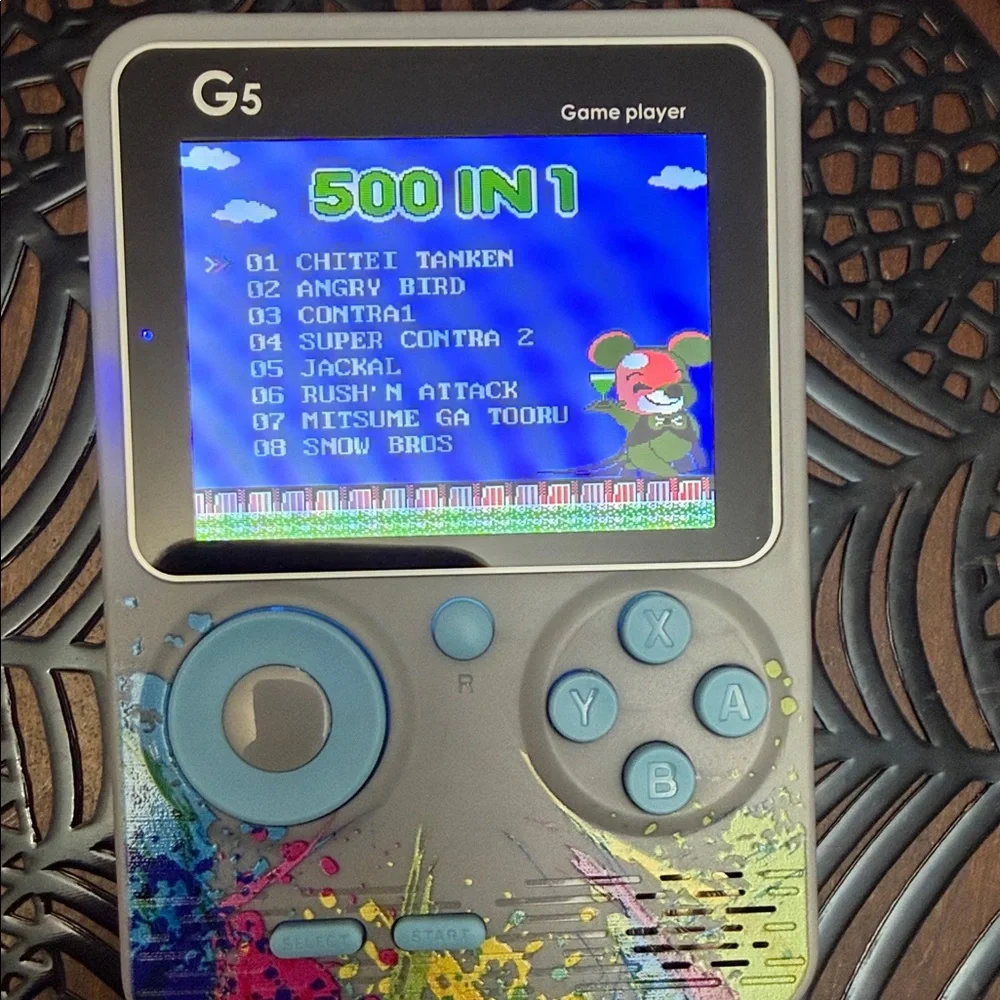 Handheld Game Console - Blue and Yellow